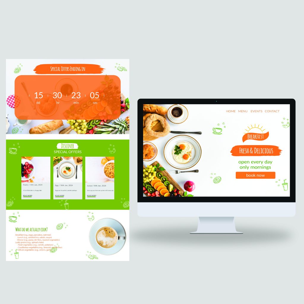 Digital Decimal Portfolio website development -green corner