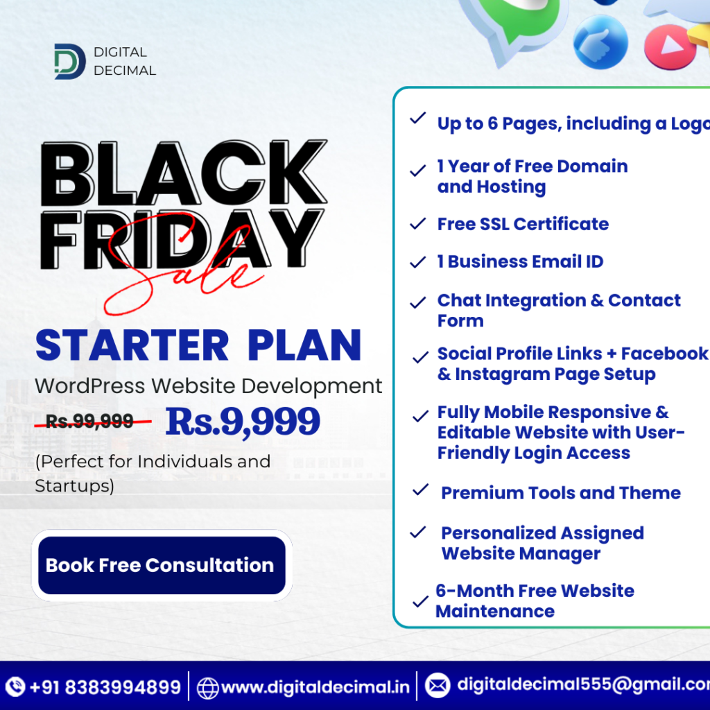 WordPress Basic Pricing Plan for Black Friday Sale